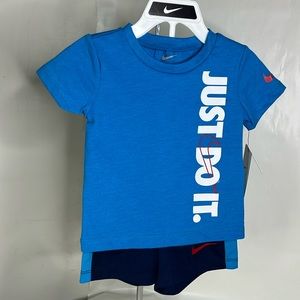 Nike Baby Boys' 2-Piece Shorts Set Outfit - Midnight Navy, 12 Months